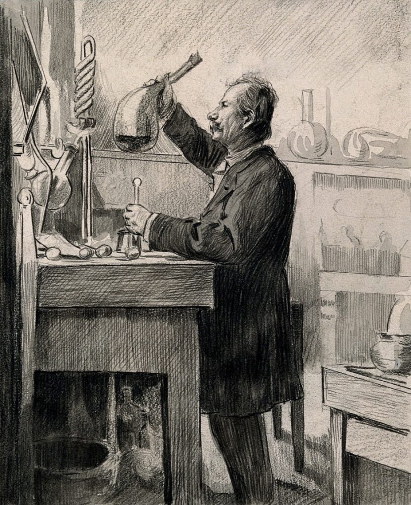 Marcellin Berthelot in his lab